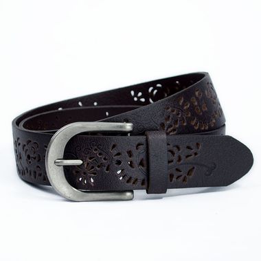 Women's Leather Belt with Special Flower Holes