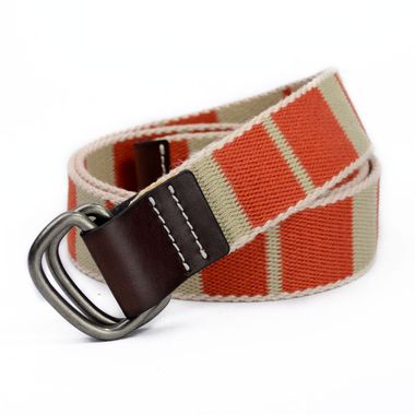 Men Webbing and PU Belt with Color Patterns