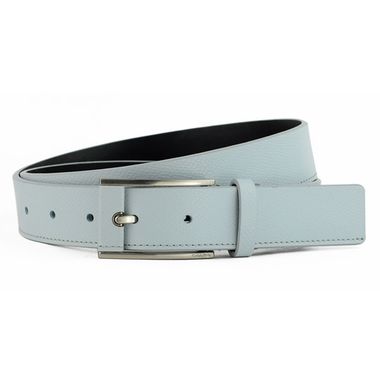 Men Dress PU Belt with Single Prong Buckle