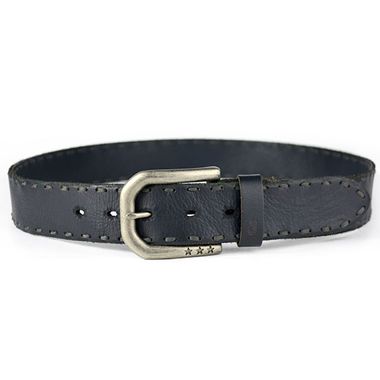 Mans Stitched Buffalo Leather Belt