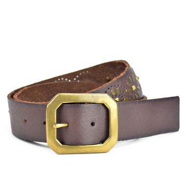 Women's Cow Suede Belt with Patterns