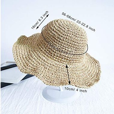 Natural Paper Braided for Travel Decoration Straw Hat