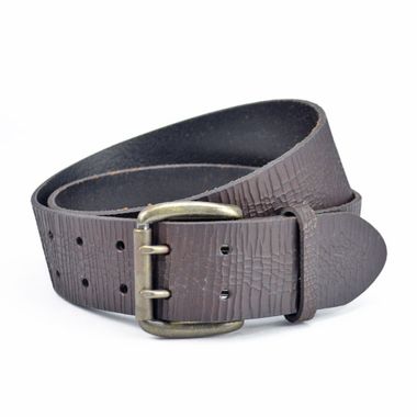 Male Crashed Leather Belt