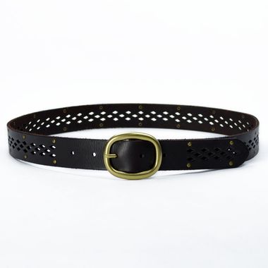 Women's Leather Belt with Studs