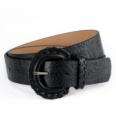 Women's Debossed PU Belt