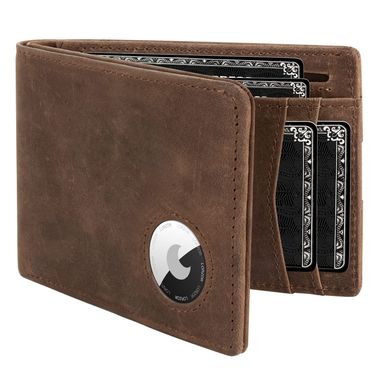 Full Grain Leather Air Tag Wallets for Men