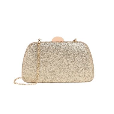 Sparkling Glitter PU Evening Bag with Removable Shoulder Chain