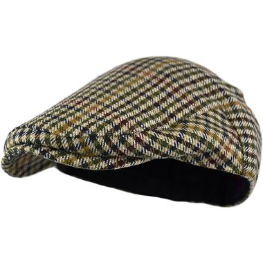 Men's Classic Herringbone Tweed Wool Blend Newsboy Ivy Hat