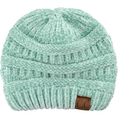 Women's Chenille Soft Warm Thick Knit Beanie Cap Hat