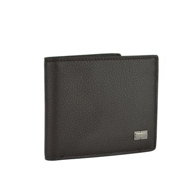 Man Classic Leather Wallet with Metal Label