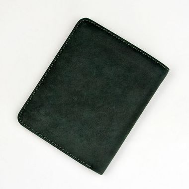 Bi-Fold Slim Oil Nubuck Wallet with Contrast Color Design