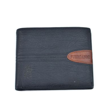 Genuine Leather Wallet with Stitched Leather Label