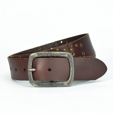 Ladies Leather Belt with Rivets