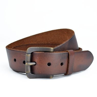 Men Classic Genuine Leather Jeans Belt