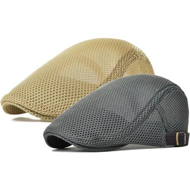 Men's Mesh Cap Newsboy Adjustable Duckbill Hat