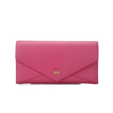 Pink Lady Saffiano Leather Wallet