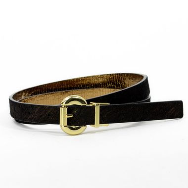 Women's PU and Haircalf Leather Belt