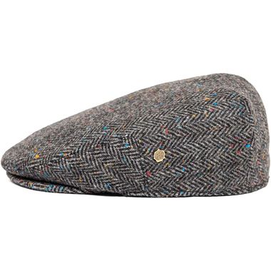 Men's Herringbone Flat Tweed Hat Wool Blend Cap