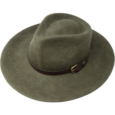 Wide Brim Fedora Hat - 100% Wool Felt - Water Resistant