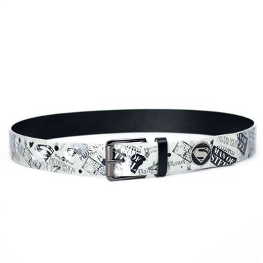 Men PU Belt with Screen Printing