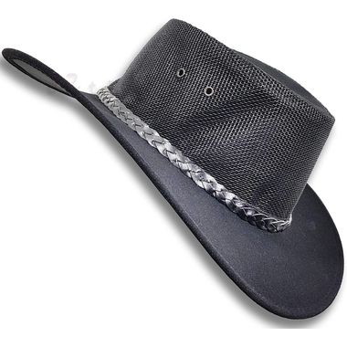 Fashion P-Leather Felt Breezer Mesh Cowboy Hat