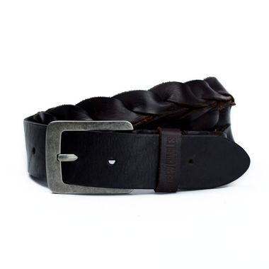 Male Braided Leather Belt