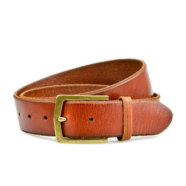 Men Burn Edged Vegetable Tanned Leather Belt