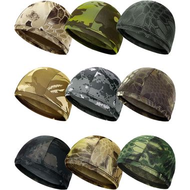 Camo Liner Sweat Wicking Cap Lightweight Cycling Cap