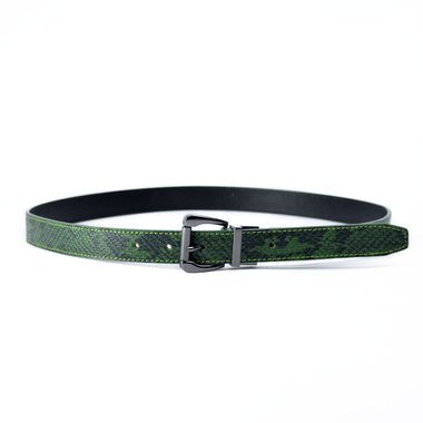 Ladies PU Belt with Snakeskin Pattern