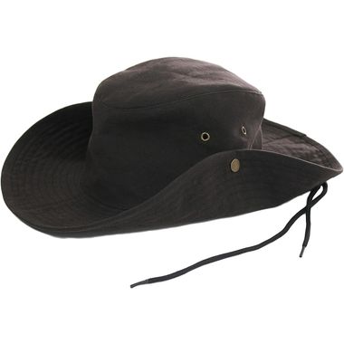Wide Brim Cotton Oilskin Water Resistant Hat
