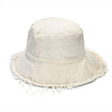 Women Summer Casual Wide Brim Cotton Bucket Hat