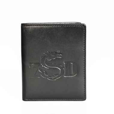 Black Man Genuine Leather Bifold Horizontal Wallet