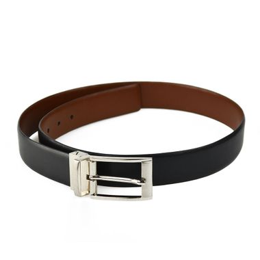 Men Classic Reversible PU Belt with Pin Buckle