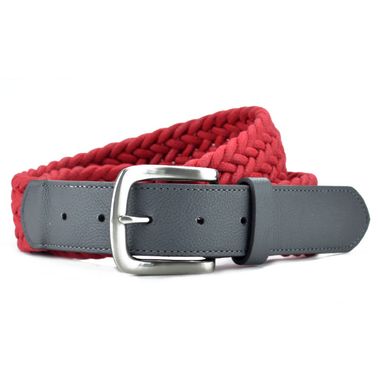 Mens Red Knitted Belt