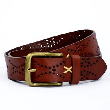 Women's Leather Belt Punched Special Holes