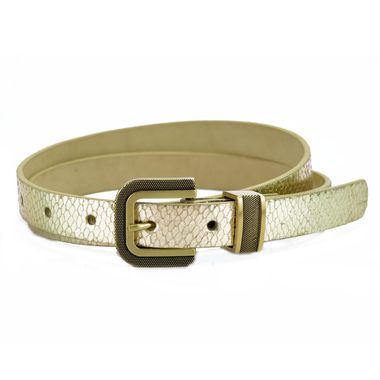 Women Snakeskin PU Belt