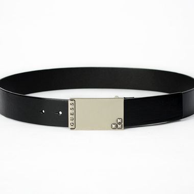 Men Full Grain Leather Belt with Plain Buckle