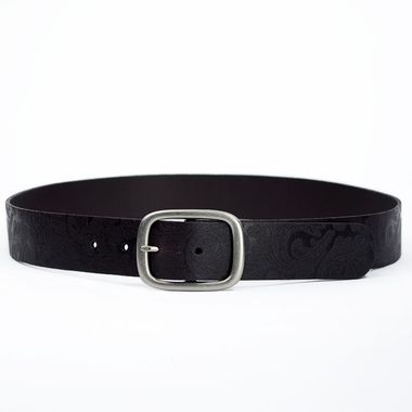 Men Fashionable Debossed Leather Belt