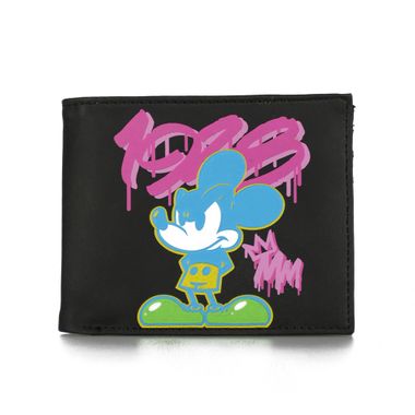 Mickey Mouse Printed Bi-Fold PU Wallet