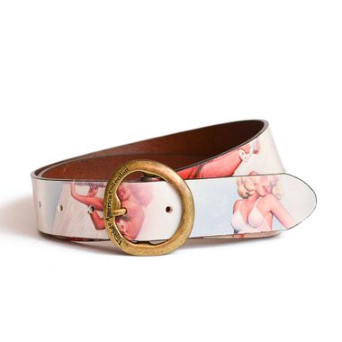 Woman Screen Print Leather Belt