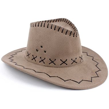 Western Authentic Gunslinger Hat Suede Cowboy Hat