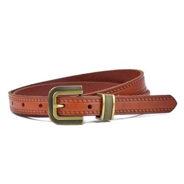 Women's Dyed and Debossed Leather Belt