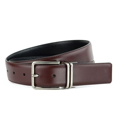 Men Reversible Feather Edge Belt with Double Metal Keeper