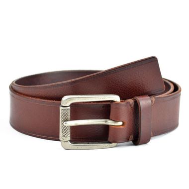 Men Debossed Leather Belt