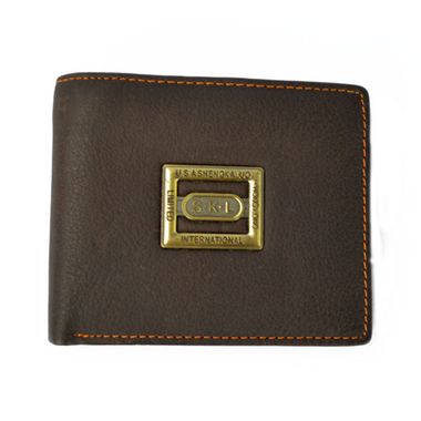 Man Vintage Genuine Leather Wallet with Outside Pocket