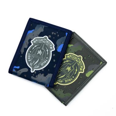 Fashion Bi-Fold Camo Printed Nylon Fabric Custom Wallet