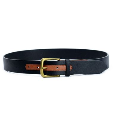 Men Painted Edge Leather Belt