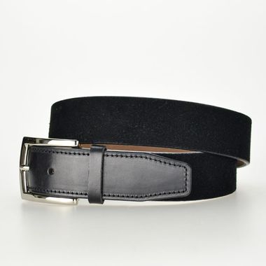 Full Grain Leather and Suede Belt