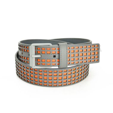 Man Casual Belt With Full Laser Grid