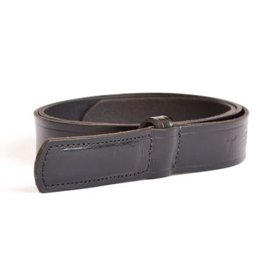 Full Grain Leather Belt With Covered Buckle